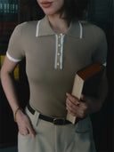 Maglietta Polo Donna - A Ribbed Preppy - Old Money®