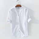 Camicia Coreana in Lino - Old Money® - Old Money®