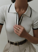 Maglietta Polo Donna - A Ribbed Preppy - Old Money®