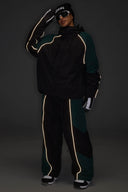 Women's Color Block Off White Waterproof Reflective Snow Jacket