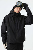 Men's Color-Block Pink & Off White Structured Insulated Snow Jacket