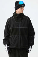 Men's Black Corduroy Snow Jacket