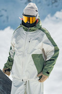 Women's Black Reflective Piping Snow Jacket