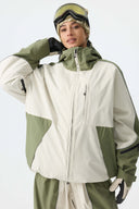 Women's Black Reflective Piping Snow Jacket