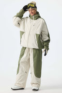 Women's Black Reflective Piping Snow Jacket