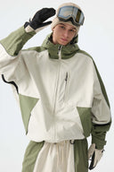 Men's Black Reflective Piping Snow Jacket