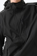 Men's Black Reflective Piping Snow Jacket