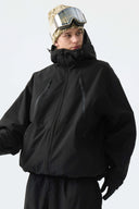 Men's Black Multi-Pocket Snow Jacket