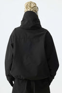 Men's Black Multi-Pocket Snow Jacket