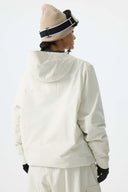 Women's Off White Minimal Multi-Pocket Snow Jacket