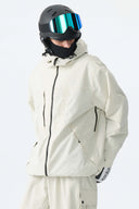 Men's Off White Minimal Multi-Pocket Snow Jacket