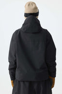 Women's Black Minimal Multi-Pocket Snow Jacket