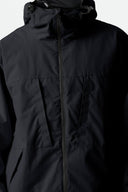 Men's Black Minimal Multi-Pocket Snow Jacket
