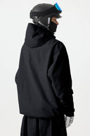 Men's Black Minimal Multi-Pocket Snow Jacket