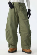 Women's Khaki Brushed Barrel Snow Pants