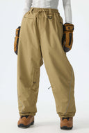 Women's Off White Baggy Reflective Piping Drawstring Snow Pants