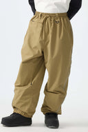 Men's Off White Baggy Reflective Piping Drawstring Snow Pants