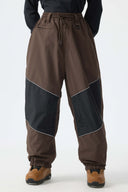 Women's Black Reflective Baggy Snow Pants