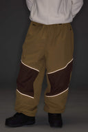 Women's Black Reflective Baggy Snow Pants