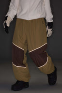 Men's Black Reflective Baggy Snow Pants
