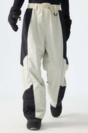 Men's Color Block Off White Waterproof Reflective Snow Pants