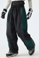 Men's Color Block Off White Waterproof Reflective Snow Pants