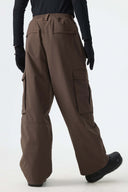Men's Brown All-Mountain Performance Baggy Snow Pants