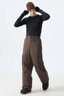 Men's Brown All-Mountain Performance Baggy Snow Pants