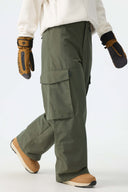 Women's Army Green All-Mountain Performance Baggy Snow Pants