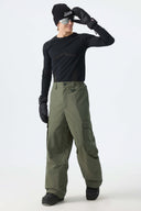 Men's Army Green All-Mountain Performance Baggy Snow Pants
