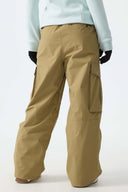 Women's Khaki All-Mountain Performance Baggy Snow Pants
