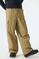 Men's Khaki All-Mountain Performance Baggy Snow Pants
