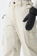 Women's Off White Barn Contrast-Stitch Baggy Snow Pants