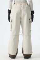Women's Off White Barn Contrast-Stitch Baggy Snow Pants