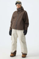 Women's Off White Barn Contrast-Stitch Baggy Snow Pants