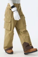 Women's Off White Barn Contrast-Stitch Baggy Snow Pants