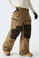 Women's Black Structured Waterproof Snow Pants