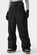Women's Black Structured Waterproof Snow Pants