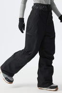 Women's Color-Block Dark Brown Structured Waterproof Snow Pants