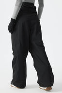 Women's Black Structured Waterproof Snow Pants