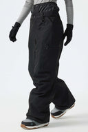 Women's Color-Block Off White Structured Waterproof Snow Pants