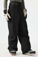 Men's Black Structured Waterproof Snow Pants