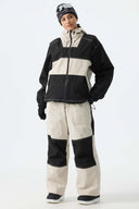 Women's Color-Block Dark Olive & Black Corduroy Snow Pants