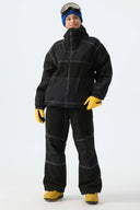 Women's Black Corduroy Snow Pants