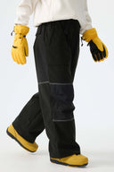 Women's Black Corduroy Snow Pants