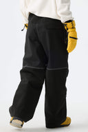 Women's Black Corduroy Snow Pants