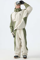 Men's Black Baggy Reflective Piping Snow Pants