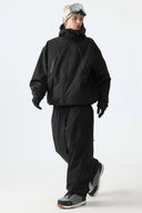 Men’s Black Baggy Drawstring Snow Pants