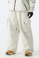 Women’s Black Baggy Cargo Snow Pants