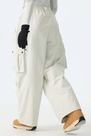 Women’s Off White Baggy Cargo Snow Pants